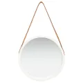 Miroir mural avec sangle 40 cm Blanc