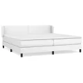 cadre de lit avec matelas Blanc 200x200cm Similicuir
