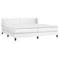 cadre de lit avec matelas Blanc 200x200cm Similicuir