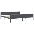 Cadre de lit Bois de pin massif Gris 200x200 cm