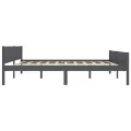 Cadre de lit Bois de pin massif Gris 200x200 cm