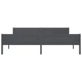 Cadre de lit Bois de pin massif Gris 200x200 cm