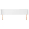 Tête de lit avec oreilles Blanc 203x16x78/88 cm Similicuir