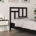 Tête de lit Noir 80,5x4x100 cm Bois massif de pin