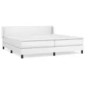 cadre de lit avec matelas Blanc 200x200cm Similicuir