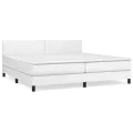 cadre de lit avec matelas Blanc 200x200cm Similicuir