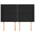 Tête de lit avec oreilles Noir 147x16x118/128 cm Similicuir