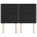 Têtes de lit 4 pcs Noir 72x5x78/88 cm Similicuir
