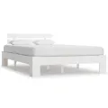Cadre de lit Blanc Bois de pin massif 140 x 200 cm