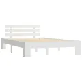 Cadre de lit Blanc Bois de pin massif 140 x 200 cm