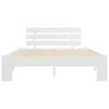 Cadre de lit Blanc Bois de pin massif 140 x 200 cm