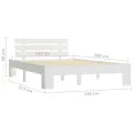 Cadre de lit Blanc Bois de pin massif 140 x 200 cm