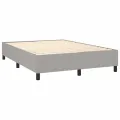 cadre de lit avec matelas Gris clair 140x190cm Tissu