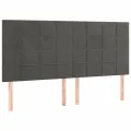 cadre de lit et matelas Gris foncé 200x200cm Velours