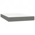 cadre de lit et matelas et LED Gris foncé 120x200 cm