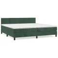cadre de lit et matelas Vert foncé 200x200cm Velours