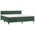 cadre de lit et matelas Vert foncé 200x200cm Velours