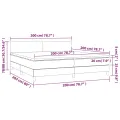 cadre de lit et matelas Vert foncé 200x200cm Velours