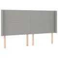 cadre de lit matelas LED Gris clair 200x200 cm Tissu