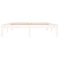 Cadre de lit Blanc Bois de pin massif 140x190 cm