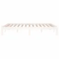 Cadre de lit Blanc Bois de pin massif 140x190 cm