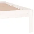 Cadre de lit Blanc Bois de pin massif 140x190 cm