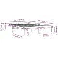 Cadre de lit Blanc Bois de pin massif 140x190 cm