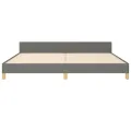 Cadre de lit avec tête de lit Gris foncé 200x200 cm Tissu