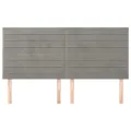 Têtes de lit 4 pcs Gris clair 100x5x78/88 cm Velours