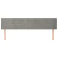 Tête de lit avec oreilles Gris clair 203x16x78/88 cm Velours