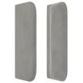 Tête de lit avec oreilles Gris clair 203x16x78/88 cm Velours