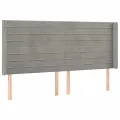 cadre de lit matelas et LED Gris clair 200x200 cm