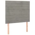 cadre de lit et matelas Gris clair 100x200cm Velours