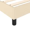 cadre de lit avec matelas Crème 90x200 cm Tissu