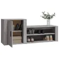 Armoire à chaussures Sonoma gris 130x35x54 cm Bois d'ingénierie