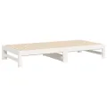 Lit coulissant Blanc 2x(90x190) cm Bois de pin massif
