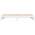 Lit coulissant Blanc 2x(90x190) cm Bois de pin massif