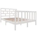Cadre de lit Blanc Bois de pin massif 140x190 cm