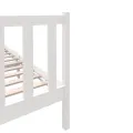 Cadre de lit Blanc Bois de pin massif 140x190 cm