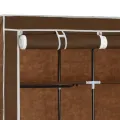 Armoire avec compartiments et barres Marron 150x45x175 cm Tissu
