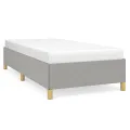 Cadre de lit Gris clair 90x190 cm Tissu