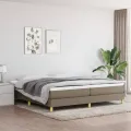 cadre de lit Taupe 200x200 cm Tissu
