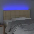 Tête de lit à LED Crème 80x5x78/88 cm Tissu
