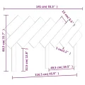 Tête de lit Blanc 141x3x80,5 cm Bois massif de pin