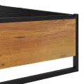 Cadre de lit Noir Métal 140x200 cm