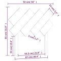 Tête de lit 92x3x81 cm Bois massif de pin