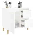 Armoire de salle de bain blanc 65x33x60 cm bois d'ingénierie