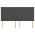 Têtes de lit 4 pcs Gris foncé 100x5x78/88 cm Velours