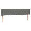 Tête de lit à LED Gris foncé 183x16x78/88 cm Tissu