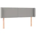 Tête de lit à LED Gris clair 147x16x78/88 cm Tissu